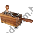 Tamper állvány fekete diófából 58 mm-es portafilterhez- tamper station