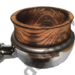 Égetett, antikolt tölgyfa kávébetöltő tölcsér 58 mm-es szűrőhöz